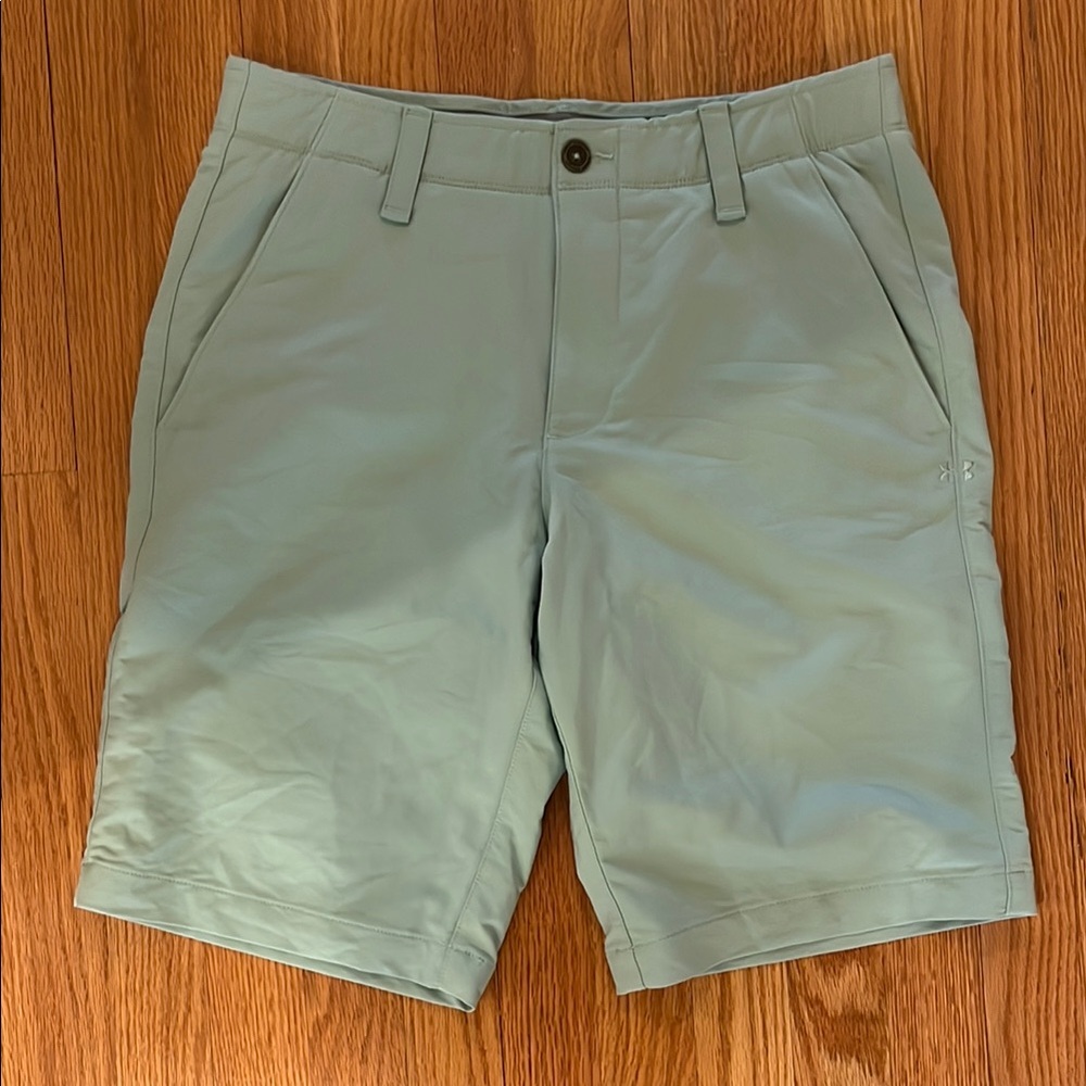 Under Armour Green Flat Front Shorts